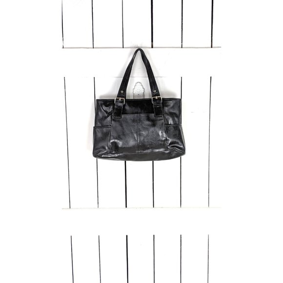 Kenneth Cole Reaction back faux leather computer laptop tote bag purse - Picture 5 of 8